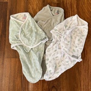 SwaddleMe 3-pack swaddles, green/grey theme